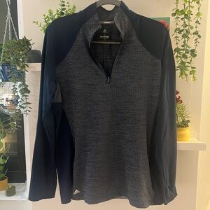 Adidas Navy and White Quarter Zip